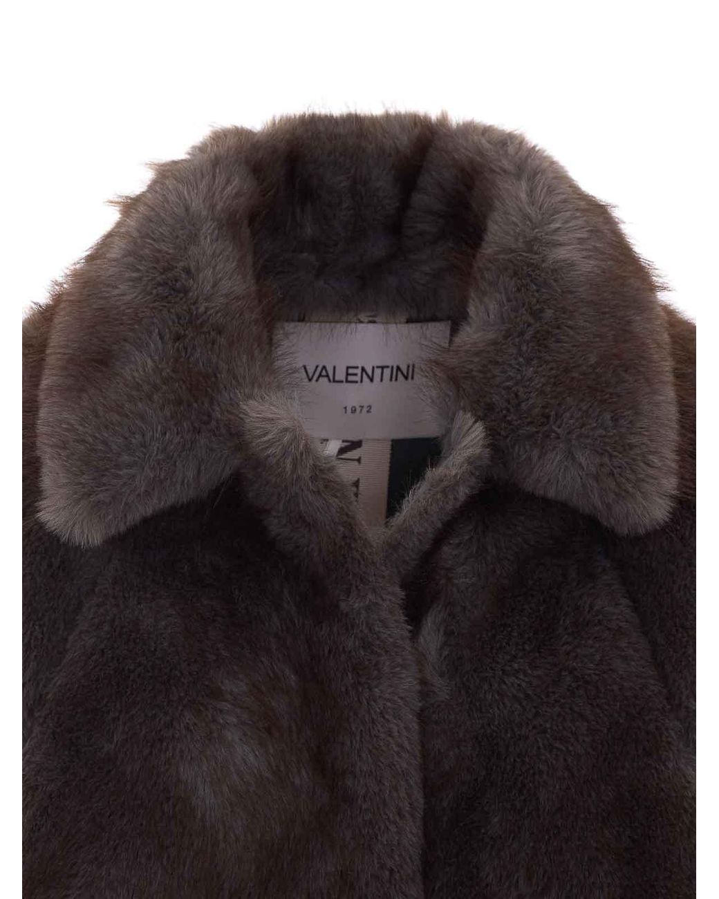 VALENTINI 1972 Brown Faux Fur Jacket
