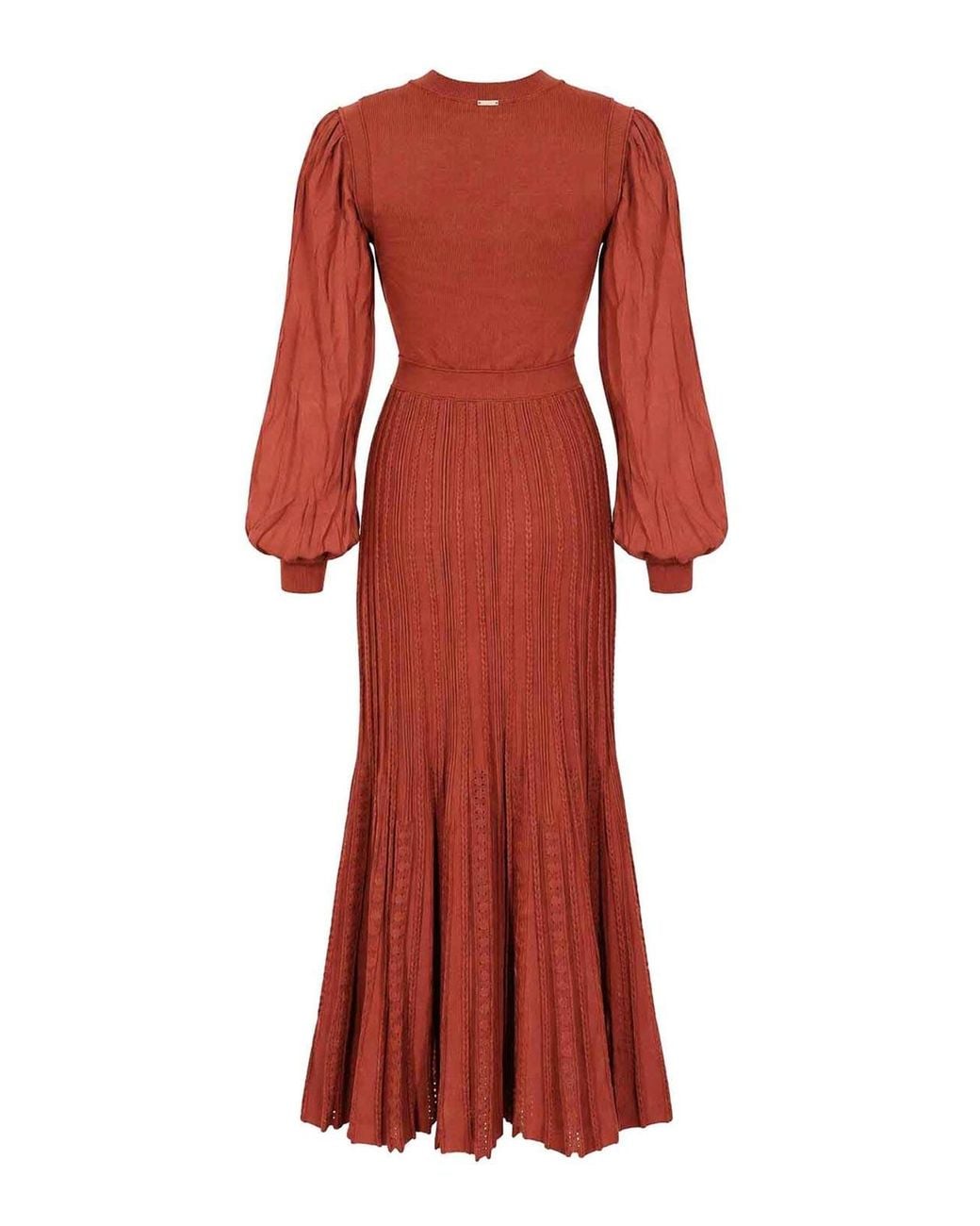 Twinset Red Long Trompe-Lil Dress