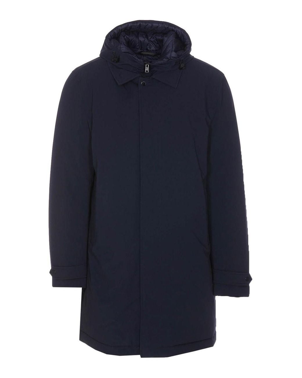 Woolrich Blue Stretch Coat for men
