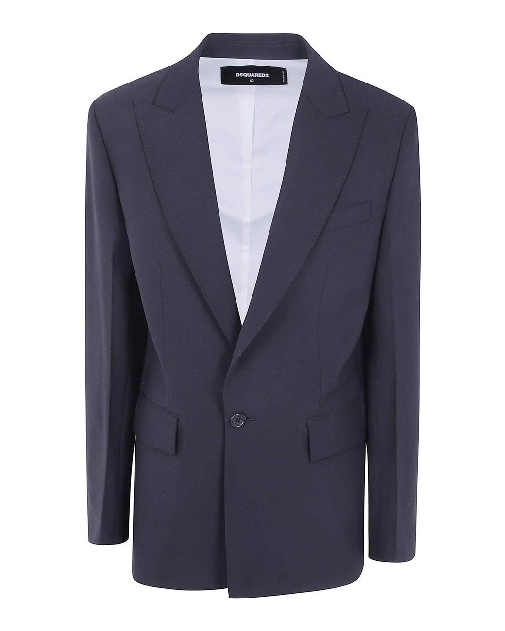 DSquared² Blue Wool Over Jacket