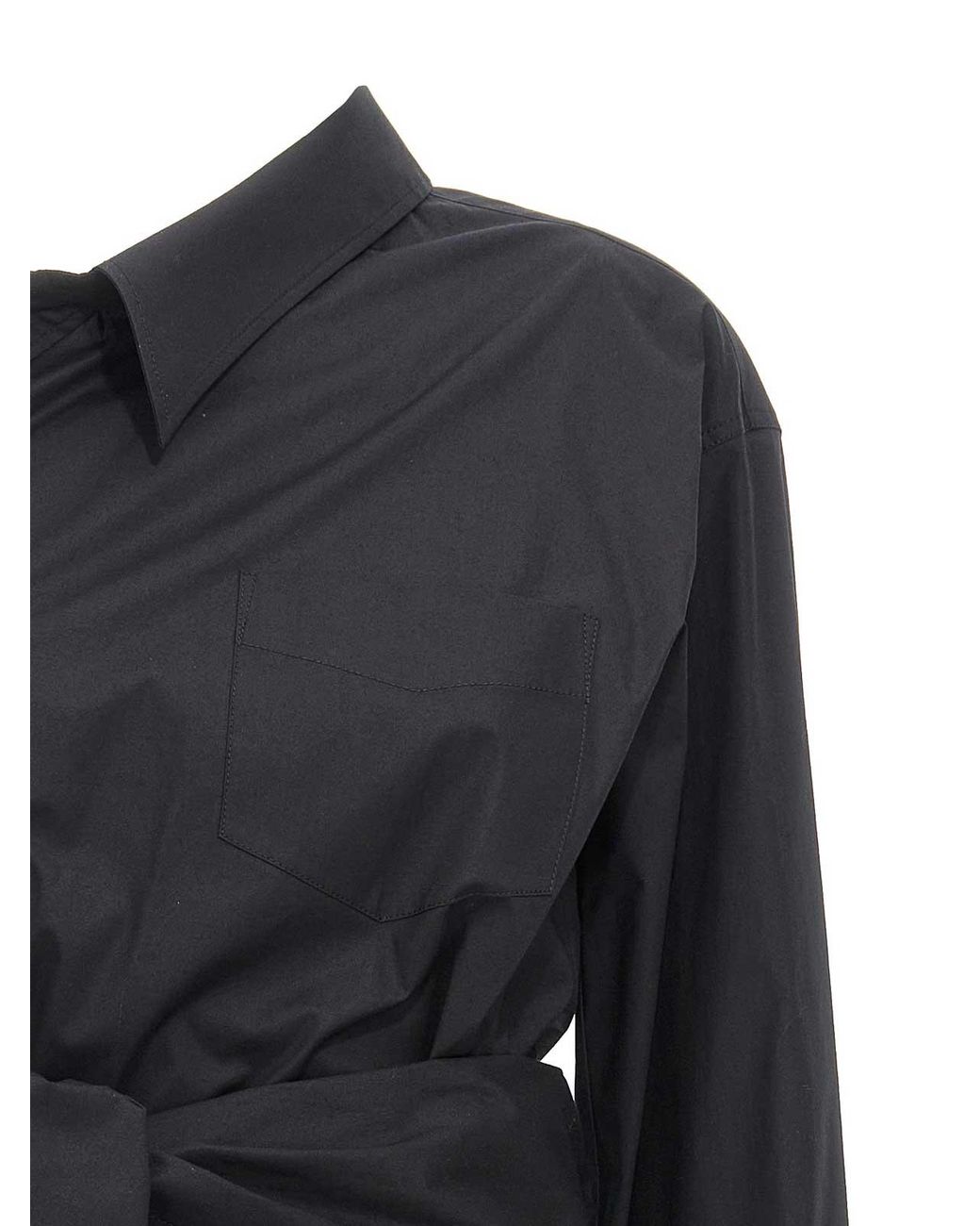Moschino Blue One-Shoulder Shirt