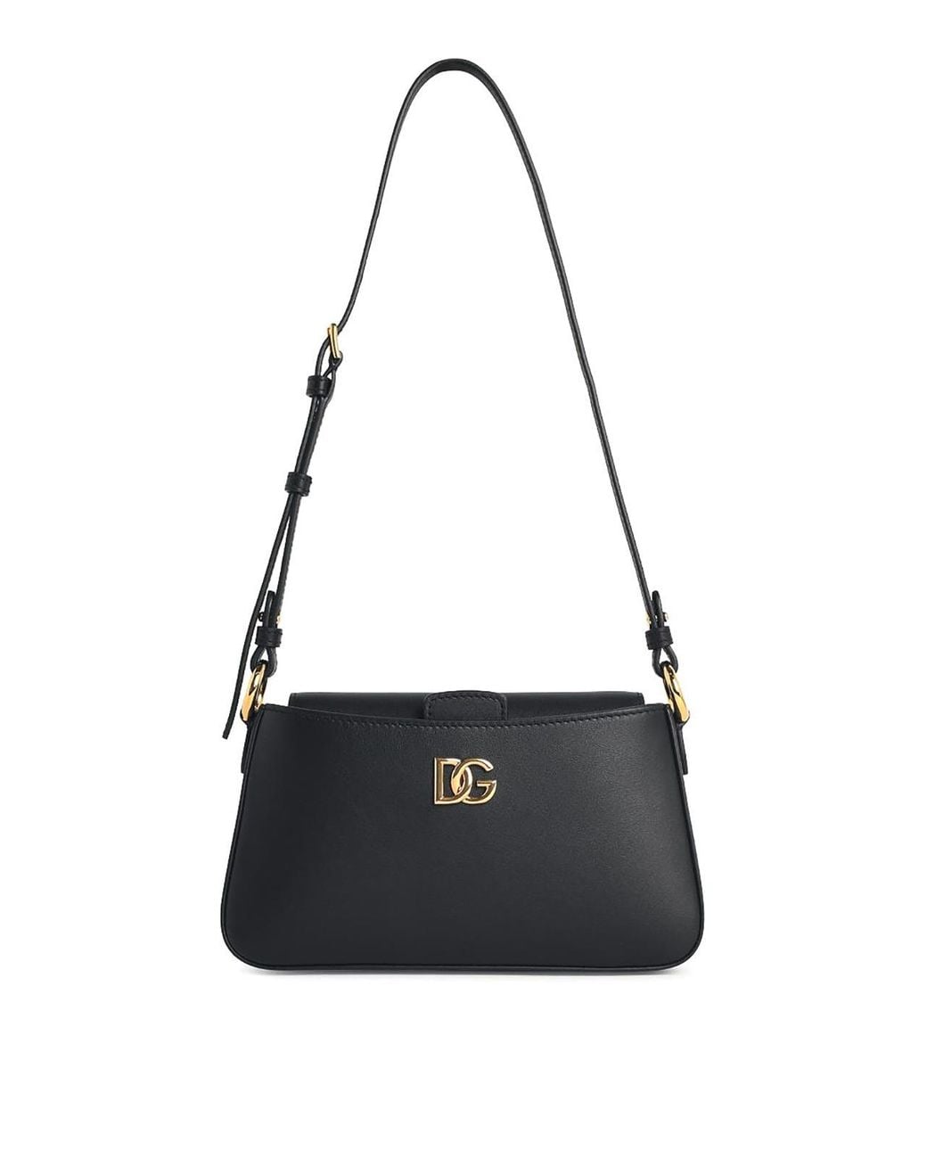 Dolce & Gabbana Black Calf Leather Phone Bag
