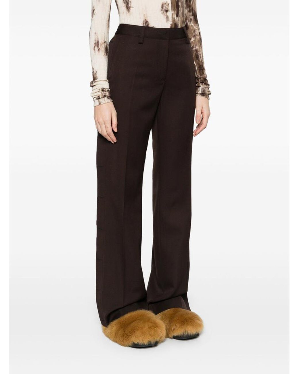 Off-White c/o Virgil Abloh Brown Off Trousers