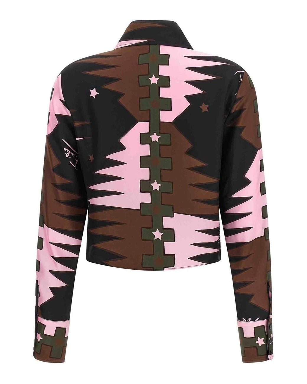 Emilio Pucci Multicolor Valdimontone Silk Shirt