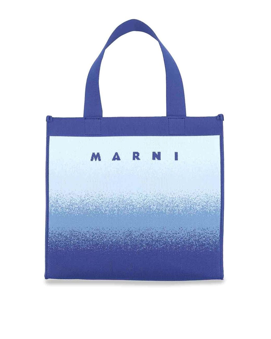 Marni Blue Logo Tote Bag