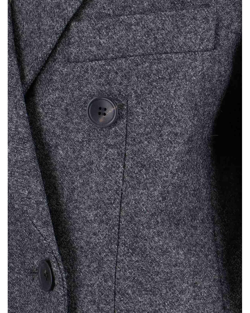 Isabel Marant Gray Double -Breasted Coat