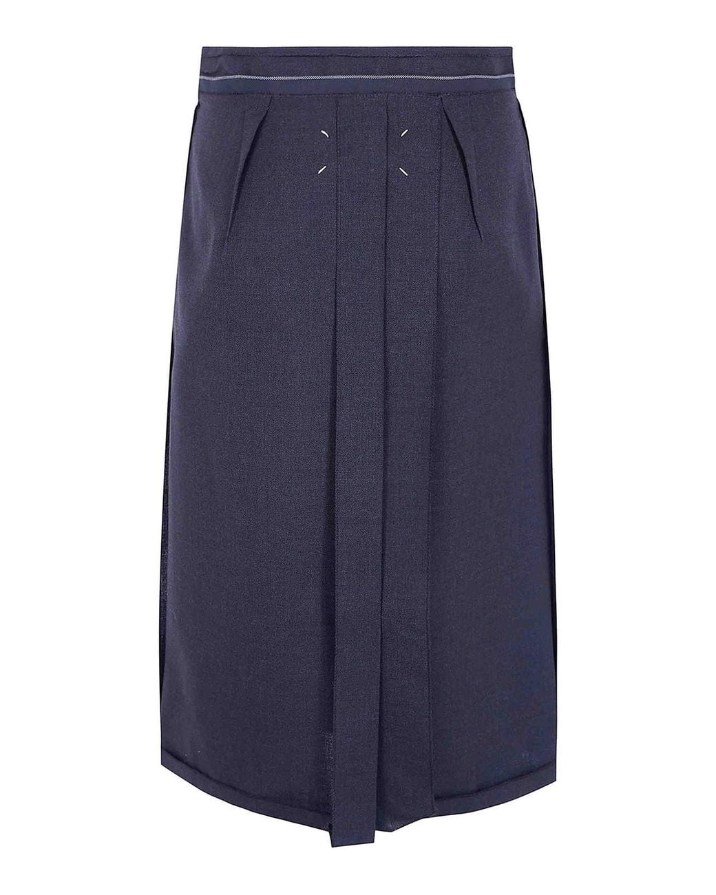 Maison Margiela Blue Reversed Midi Skirt