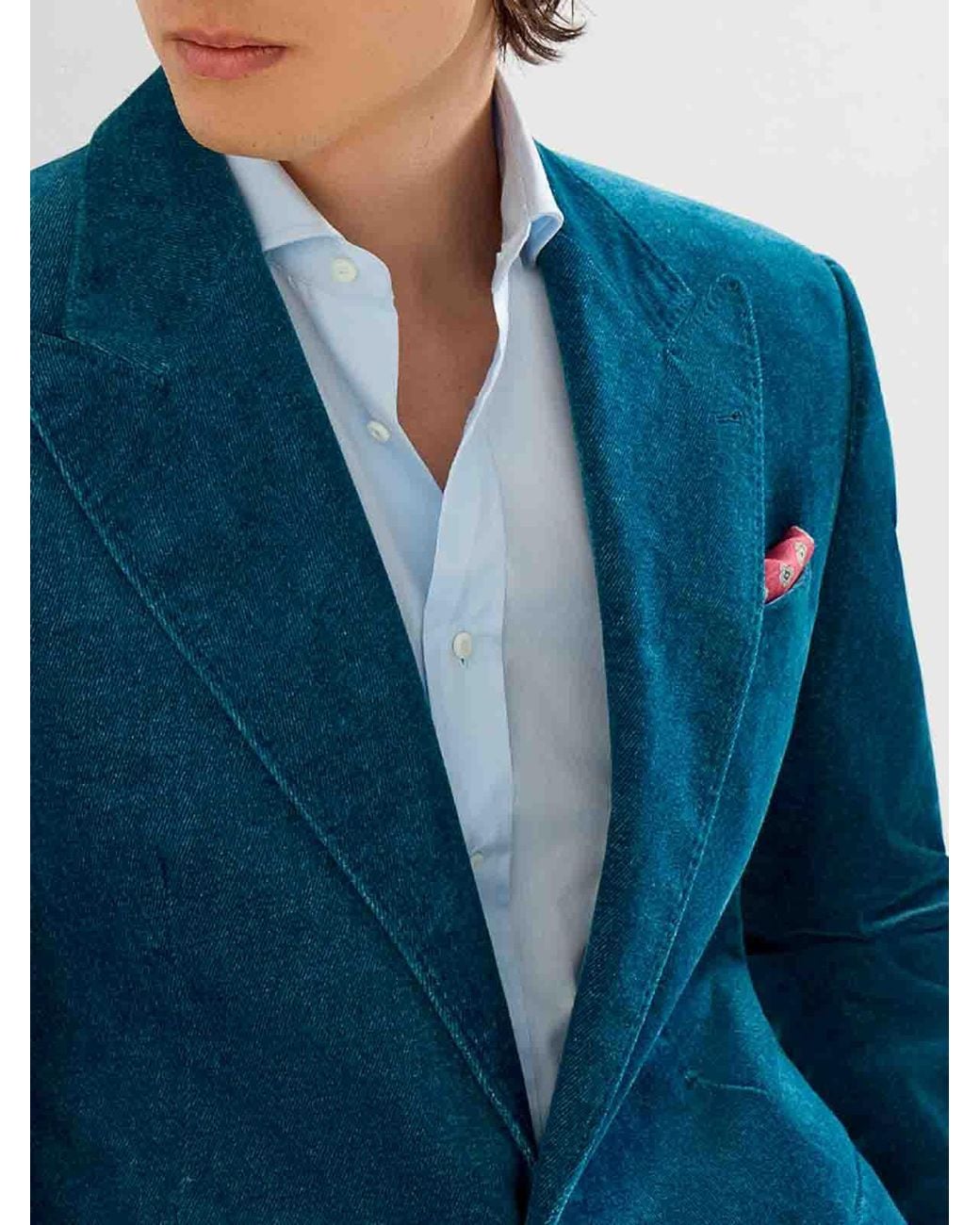 Brunello Cucinelli Blue Effect Tailor Blazer for men