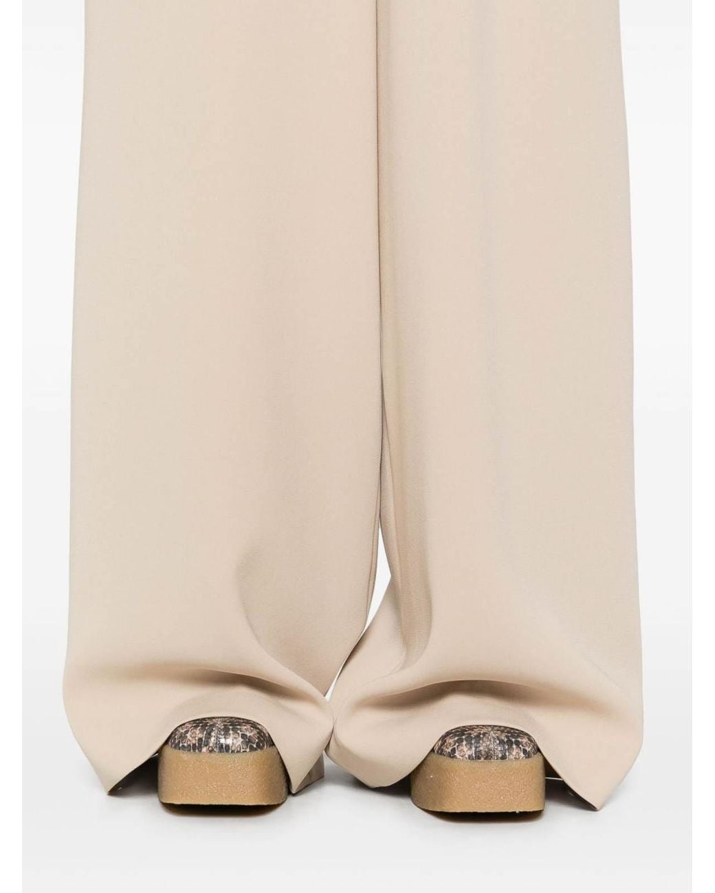Max Mara White Ernesta Wide-Leg Palazzo Pants