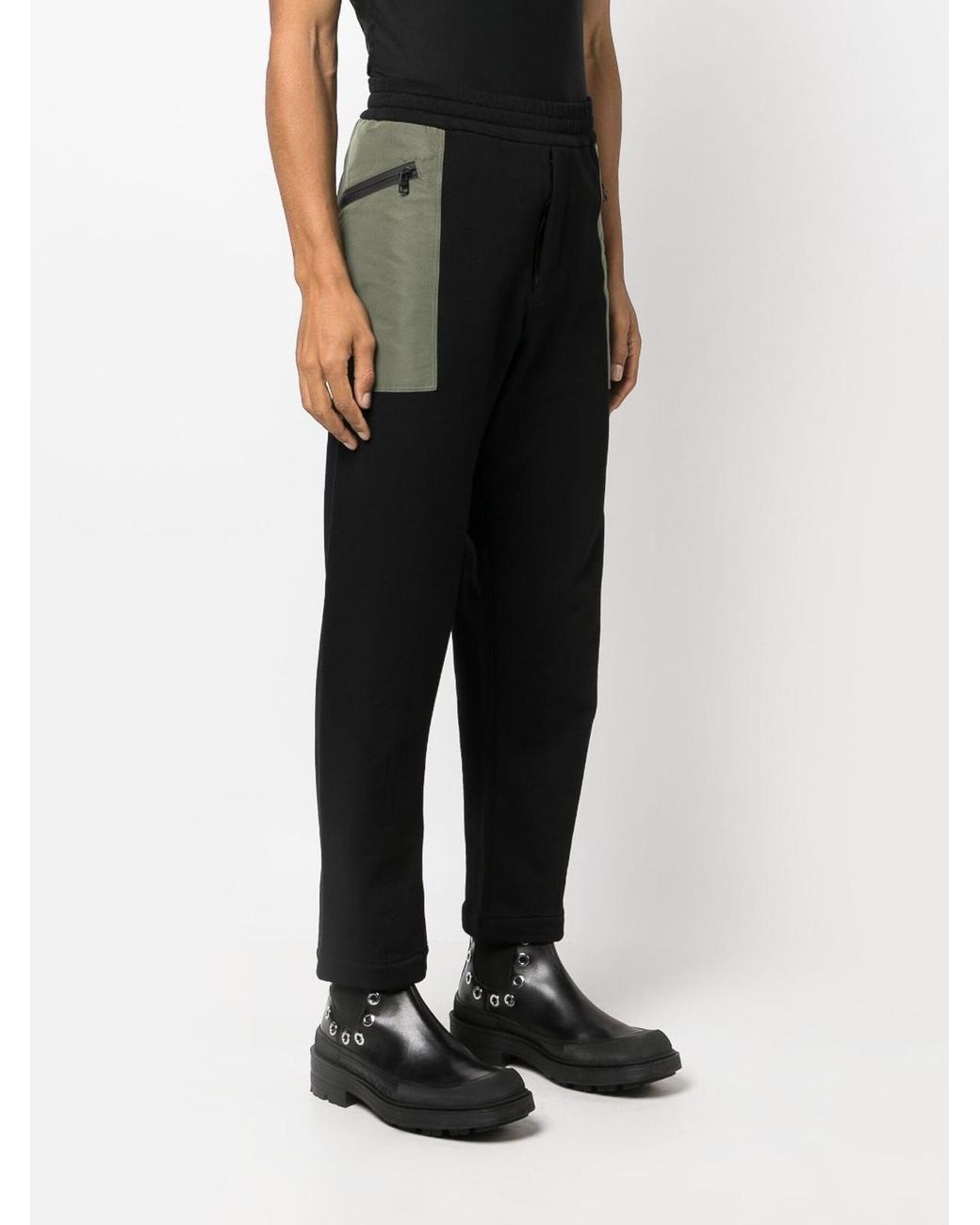 McQueen Black Track Pants for men