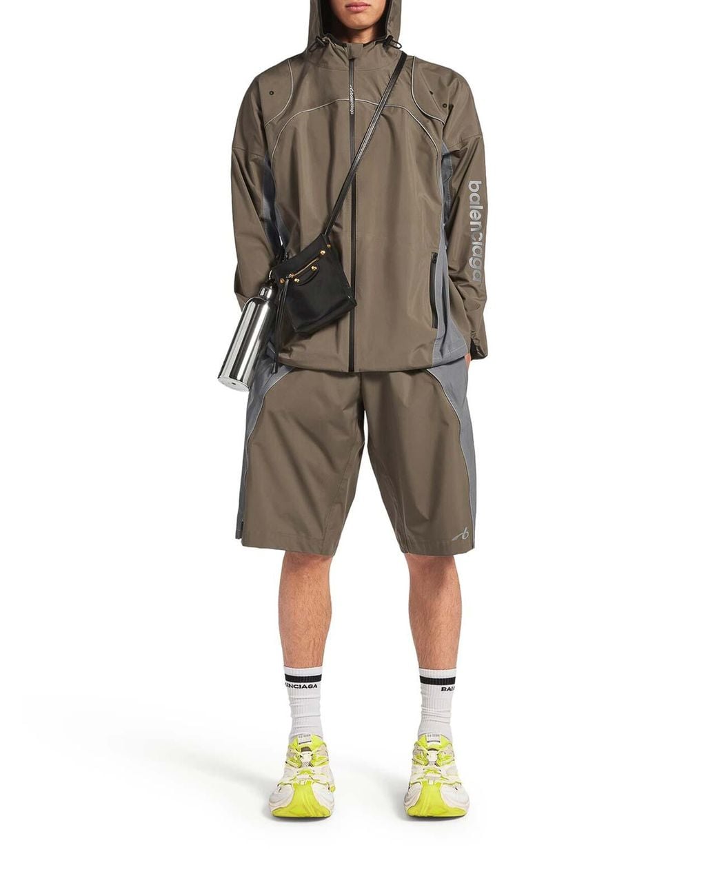 Balenciaga Gray Techwear Zip-Up Jacket for men