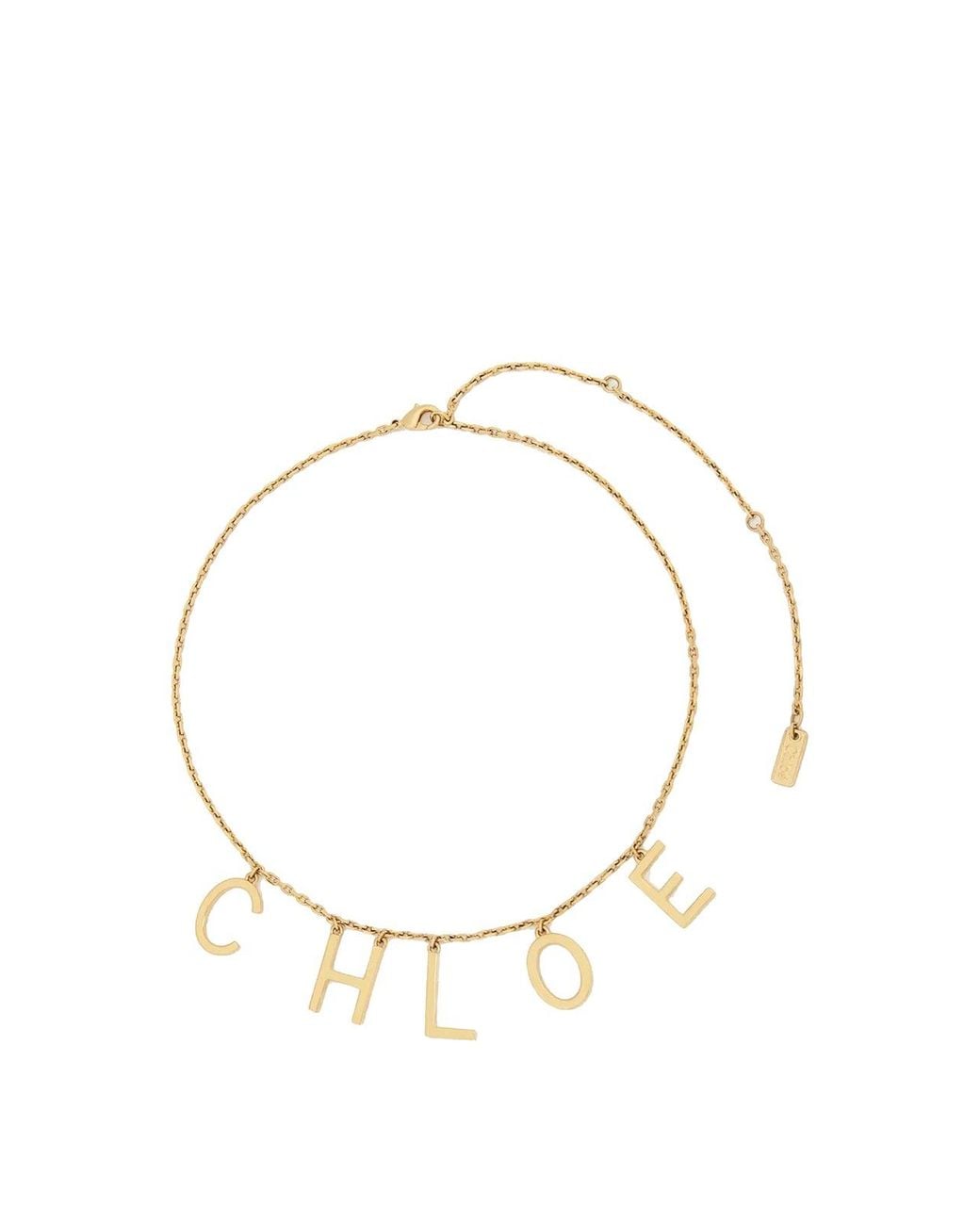 Chloé Metallic And Letters Necklace