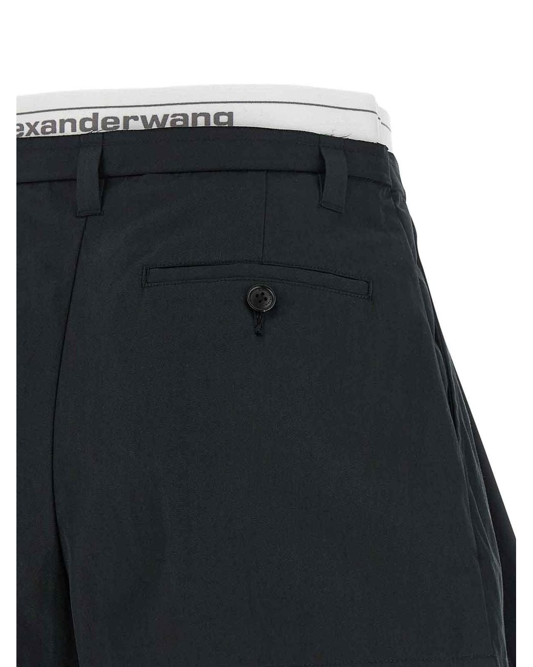 Alexander Wang Black Logo Band Shorts