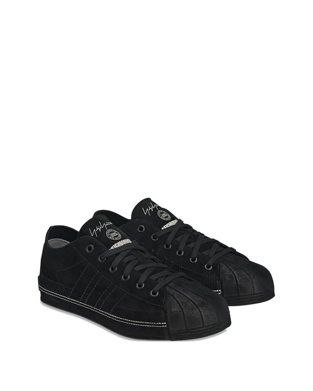 Y-3 Black X Neighborhood & Apos;S Nizzastar Lo Suede Low-Top Sneakers for men