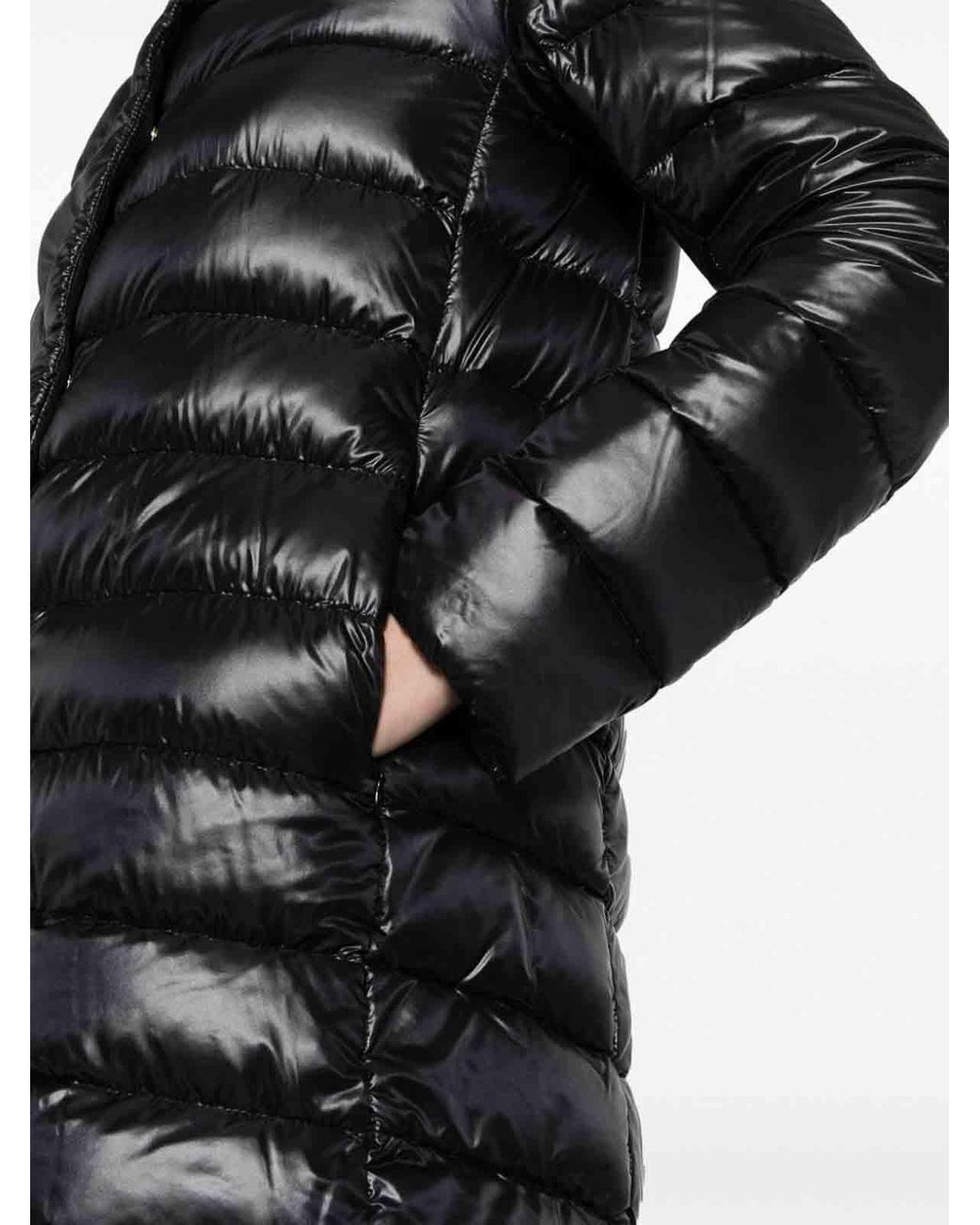 Herno Black Down Jacket Amelia Tech Fabric Polyamide Puffer