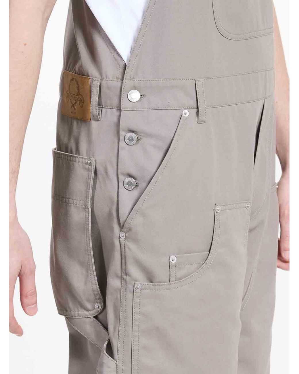 Moschino Gray Dungarees for men