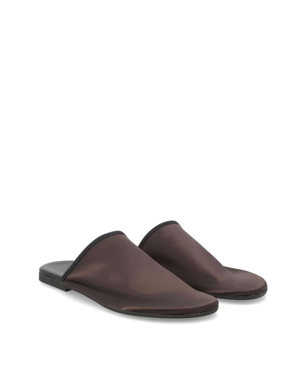 Alysi Brown Satin Mules