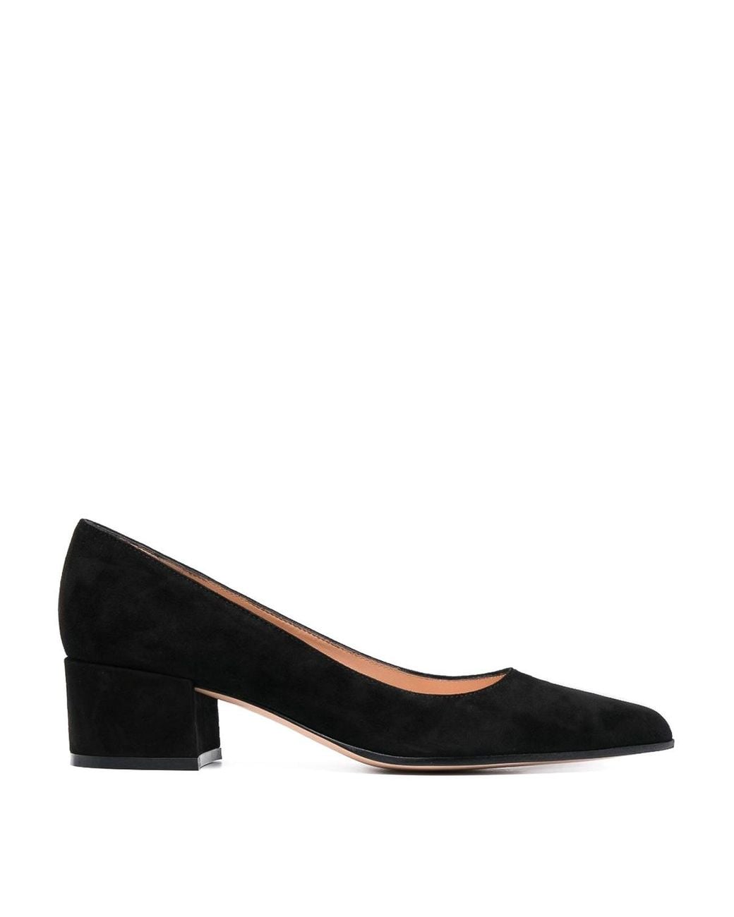 Gianvito Rossi Black Piper Suede Leather Pumps