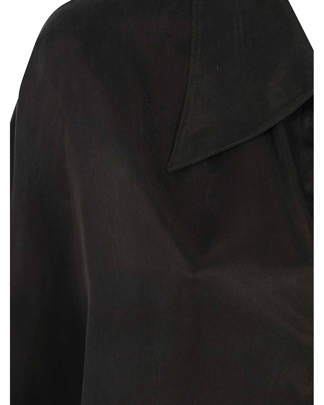 Ziggy Chen Black Short Sleeves Back Gathered Shirt