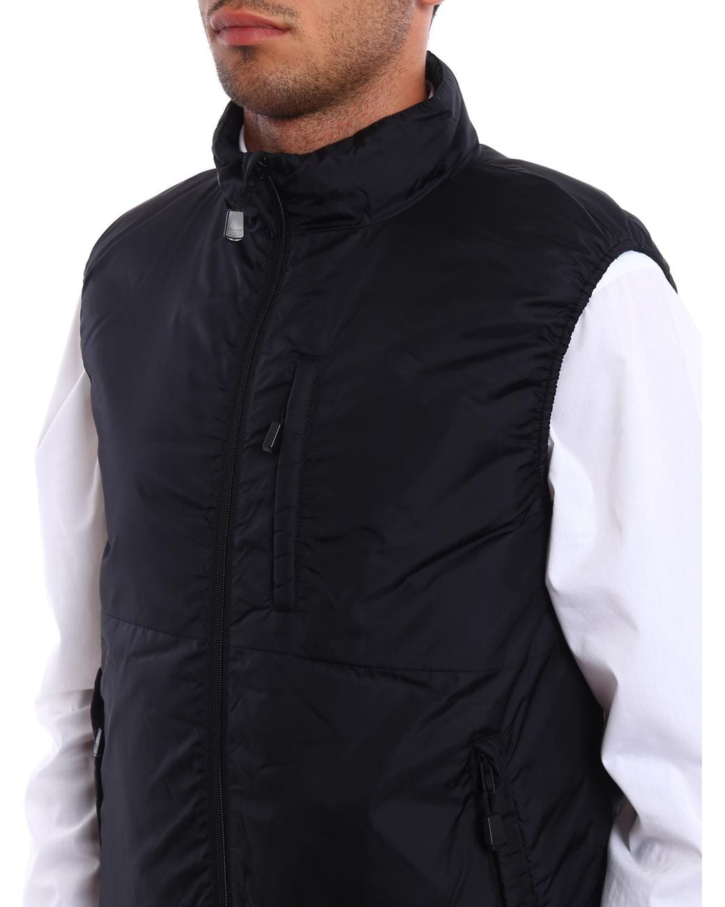 Aspesi Blue Jil Nylon Taffeta Padded Vest for men