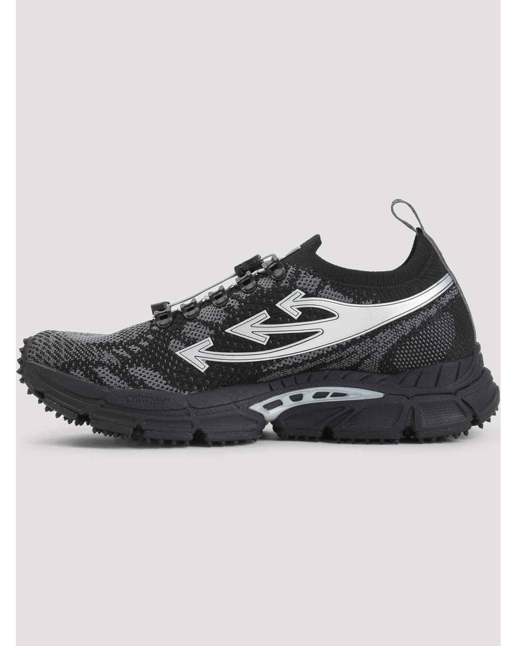 Off-White c/o Virgil Abloh Black M-Be Right Back Knit Low-Top Sneakers