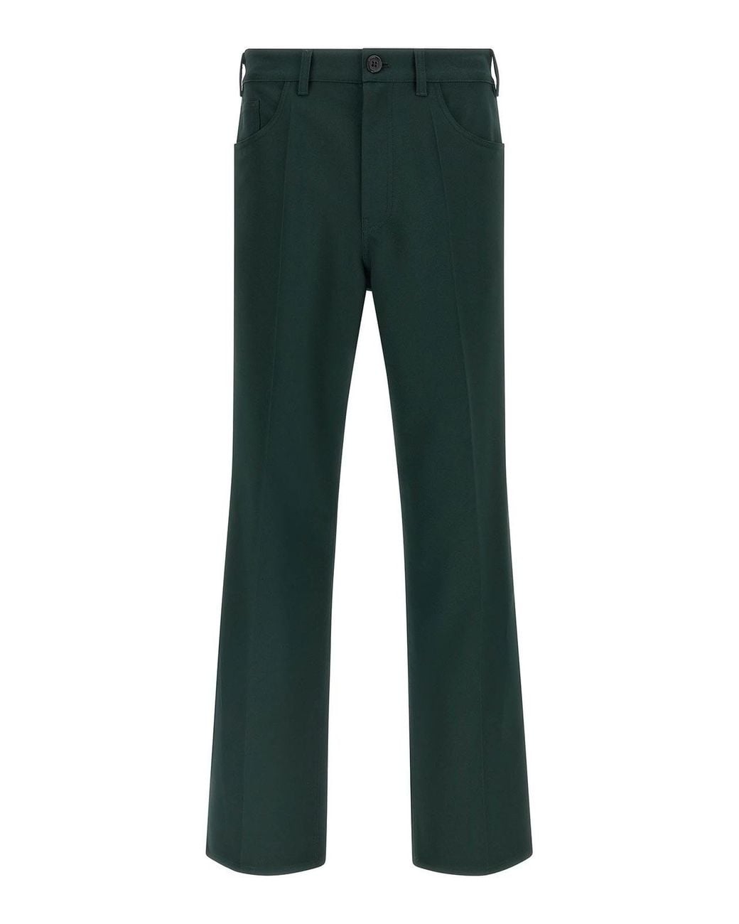 Marni Green Technical Twill Pants for men