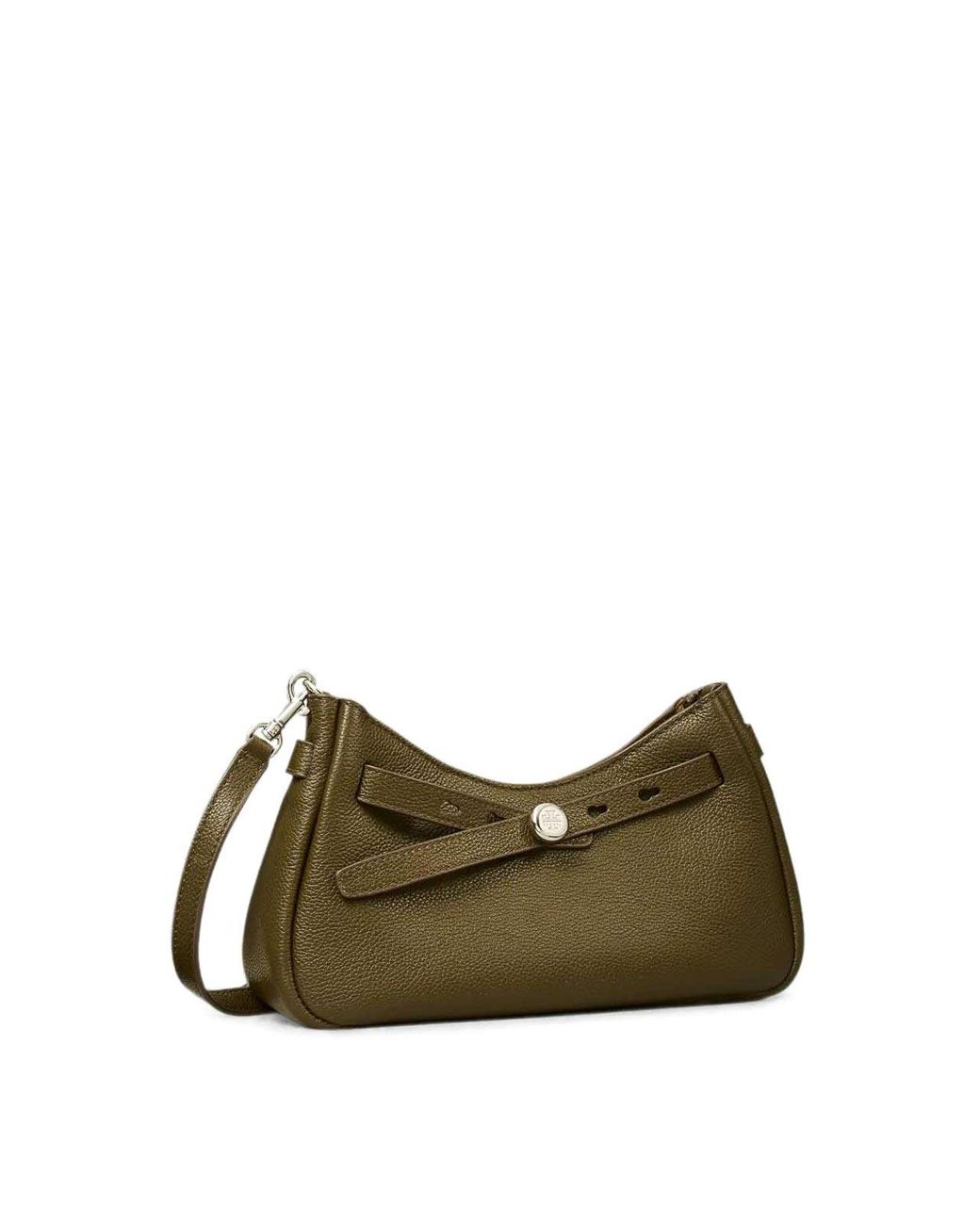 Tory Burch Green Romy Zip Top Crossbody Leccio