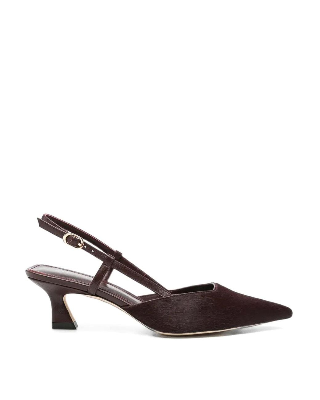 Stuart Weitzman Brown Shoes Pony Slingback