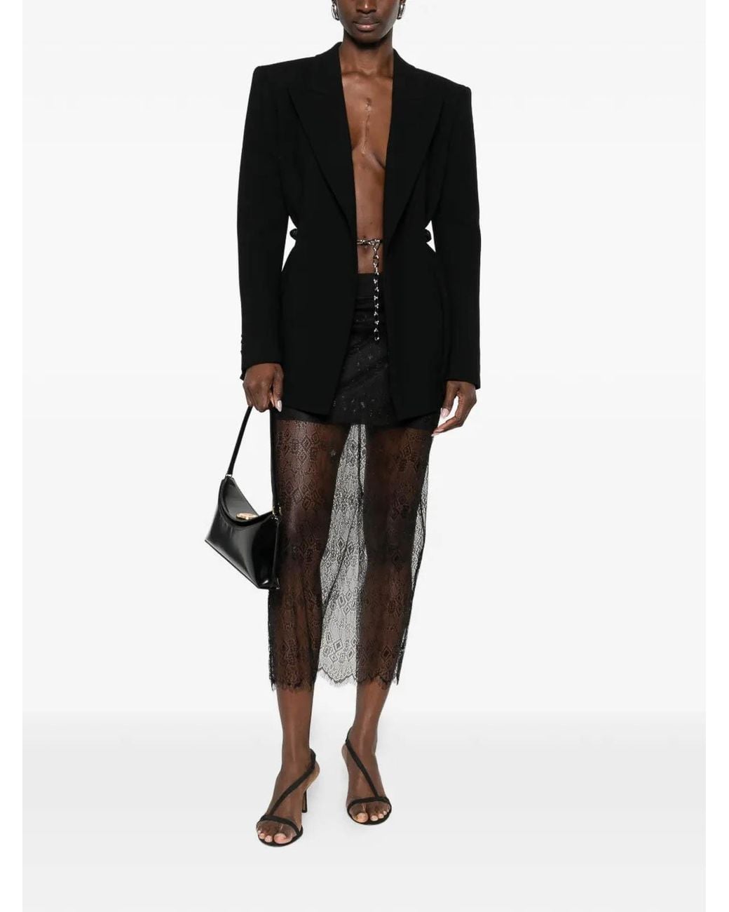 Gabriela Hearst Black Epona Chain Wool Blazer