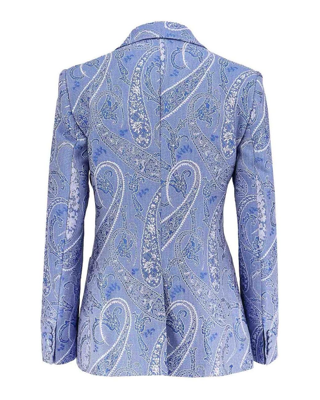 Etro Blue Single-Breasted Blazer