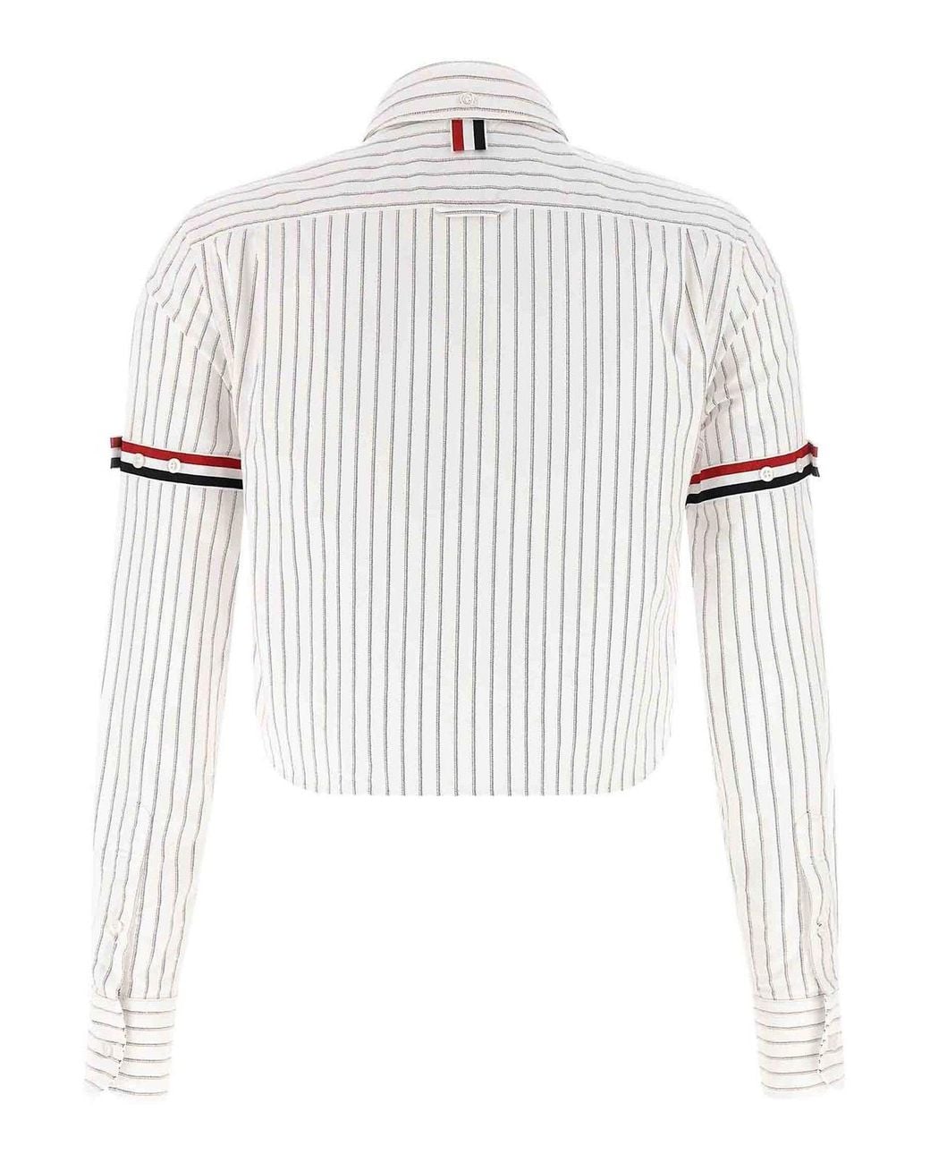 Thom Browne White Cropped Shirt
