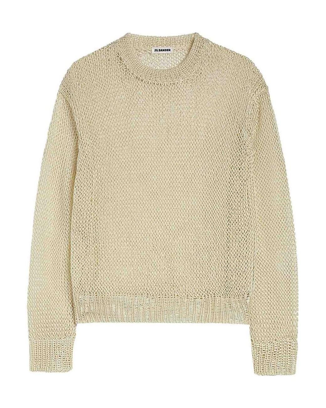 Jil Sander Natural Crewneck Sweater