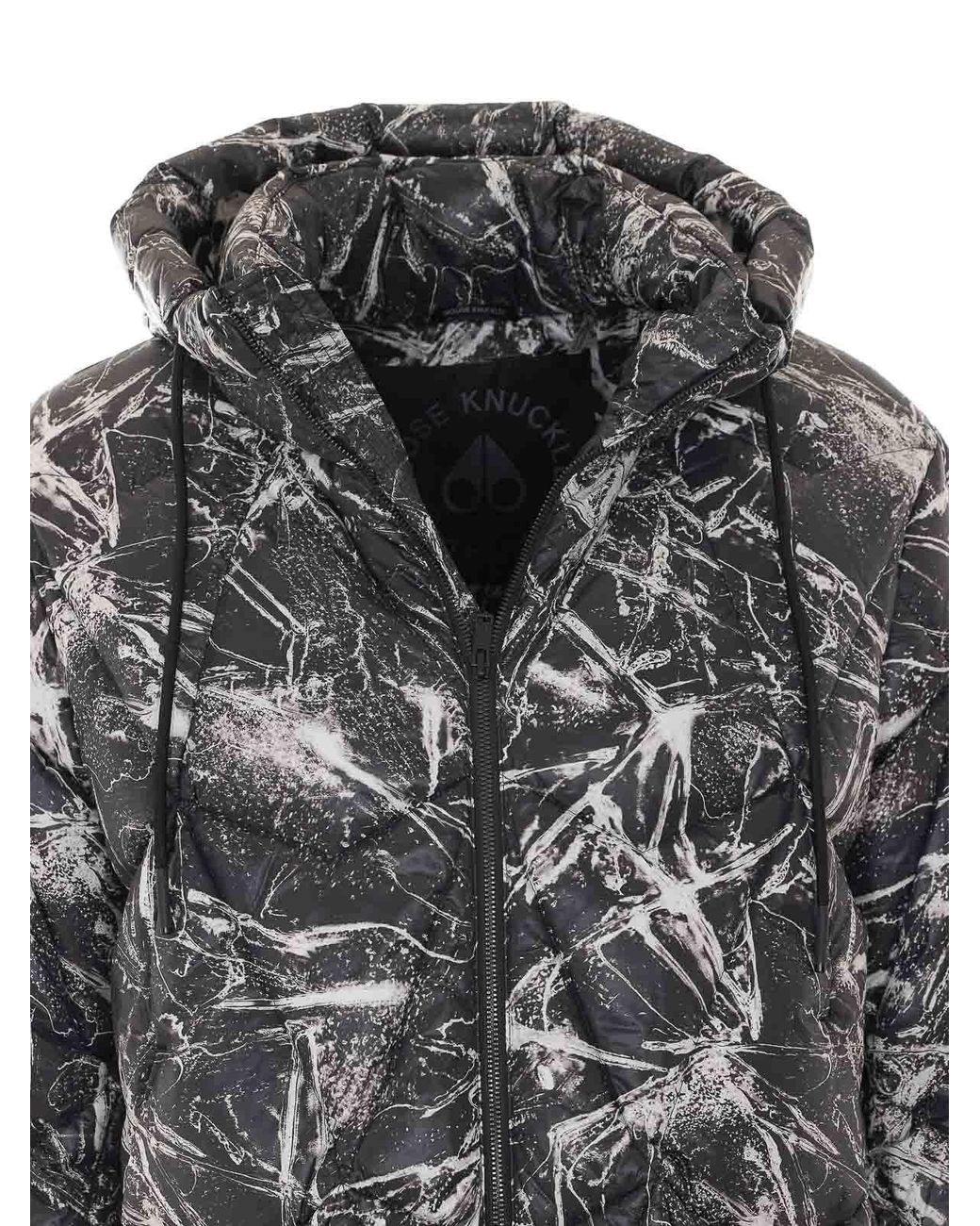 Moose Knuckles Gray Iceberg Quilt Down Jacket for men