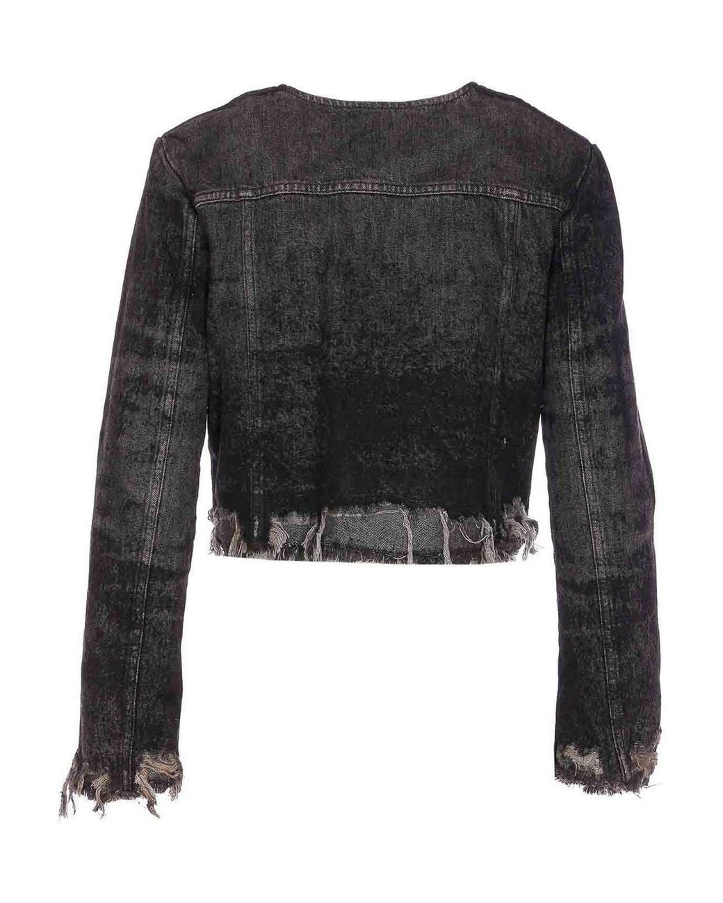 DIESEL Black De-Graffy-Fsh Denim Jacket