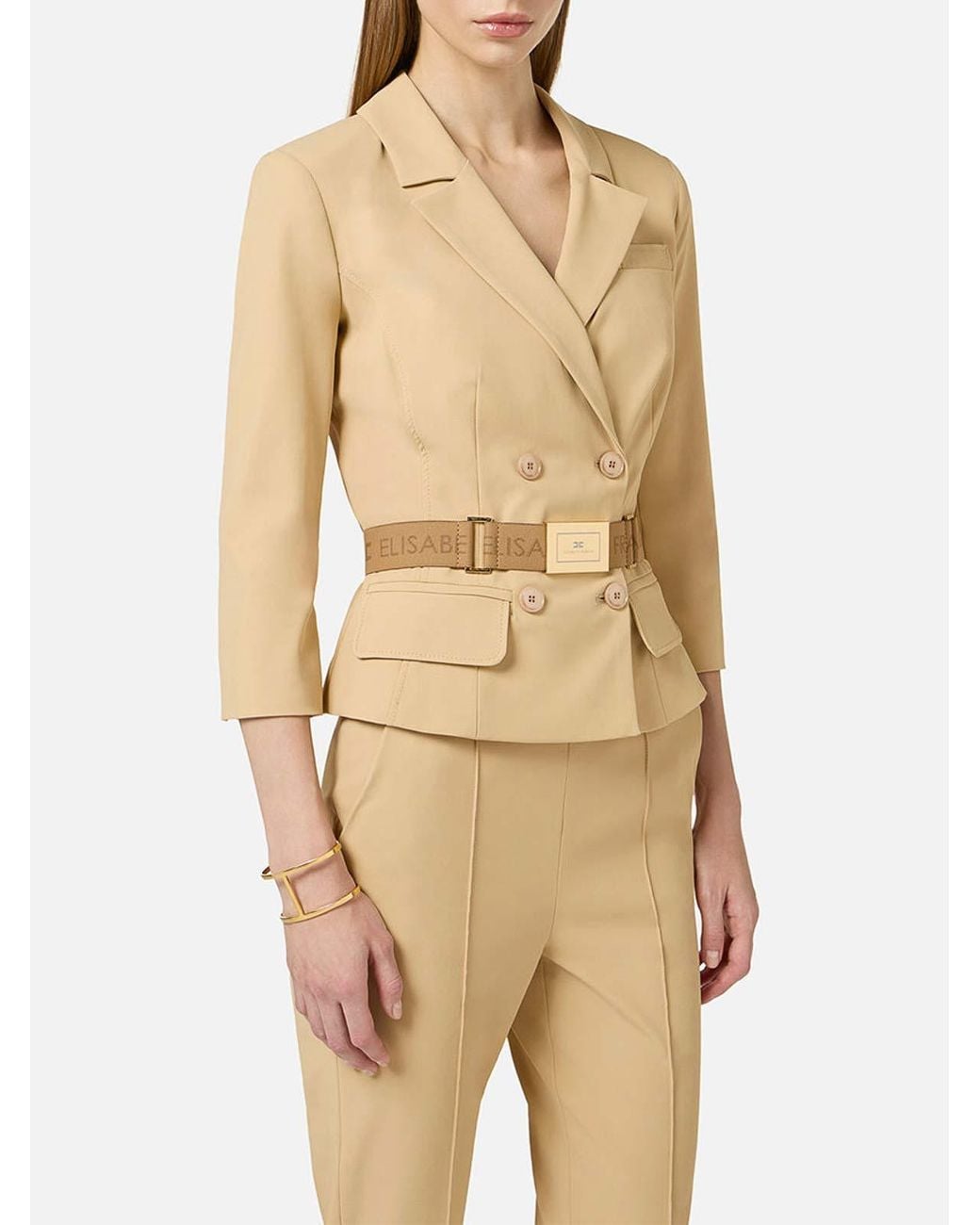 Elisabetta Franchi Natural Blazer