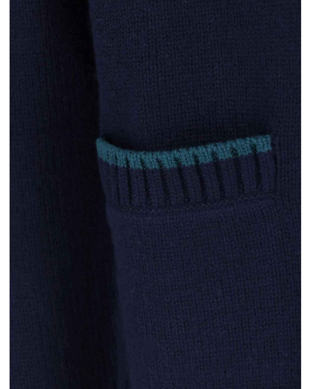 Casablanca Blue Hotel Emblem Cardigan for men