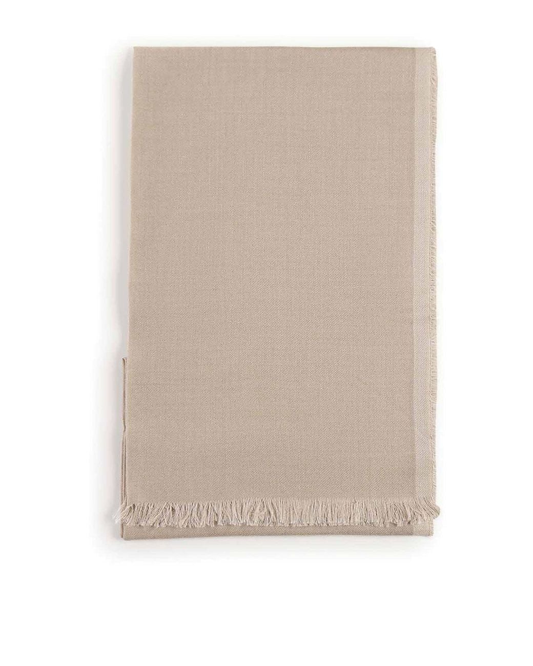 Fay Natural Wool And Silk Scarf for men