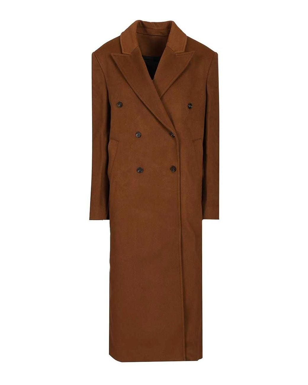 Loulou de Saison Brown Rosco Double-Breasted Coat