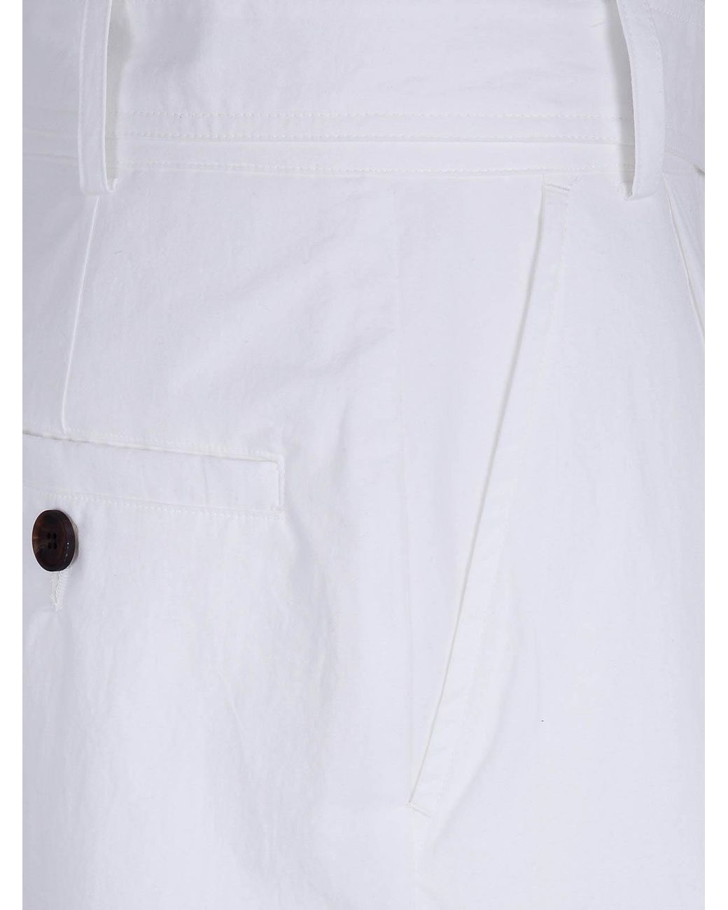 Studio Nicholson White Belted Pleated Short