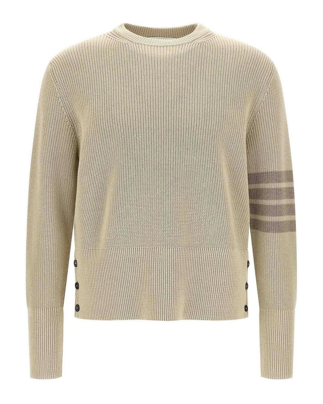 Thom Browne Natural 4Bar Sweater for men