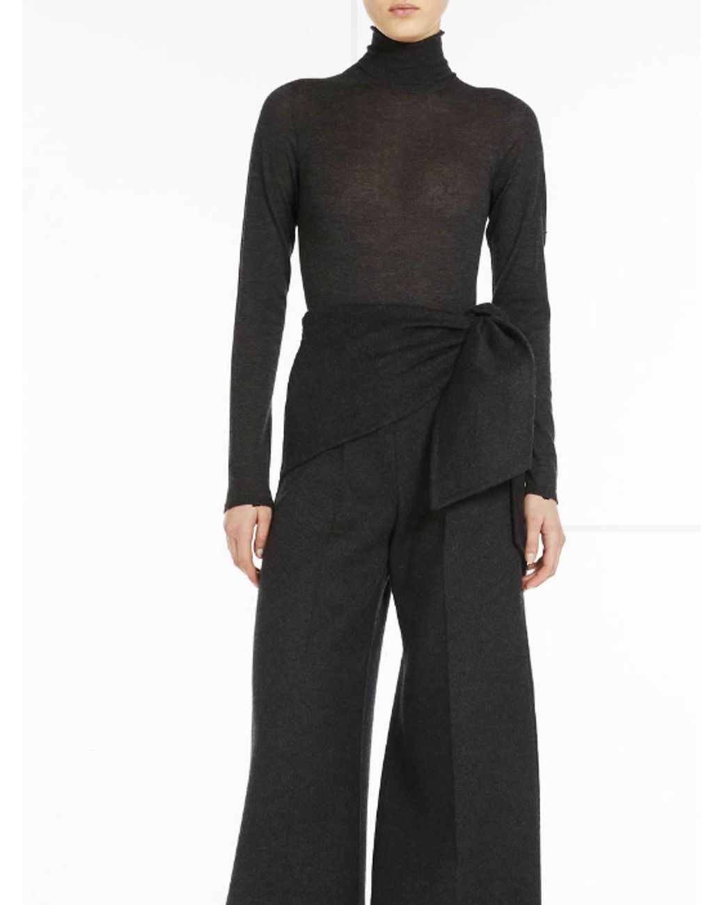 Max Mara Black Adda Cashmere Turtleneck