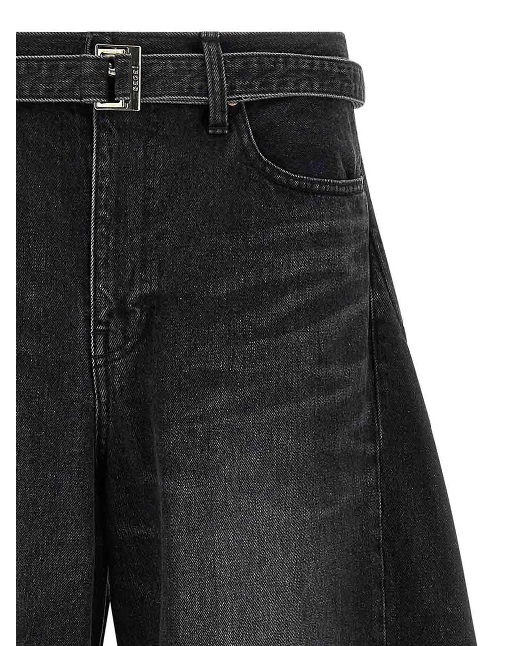 Sacai Black Extra Leg Jeans for men