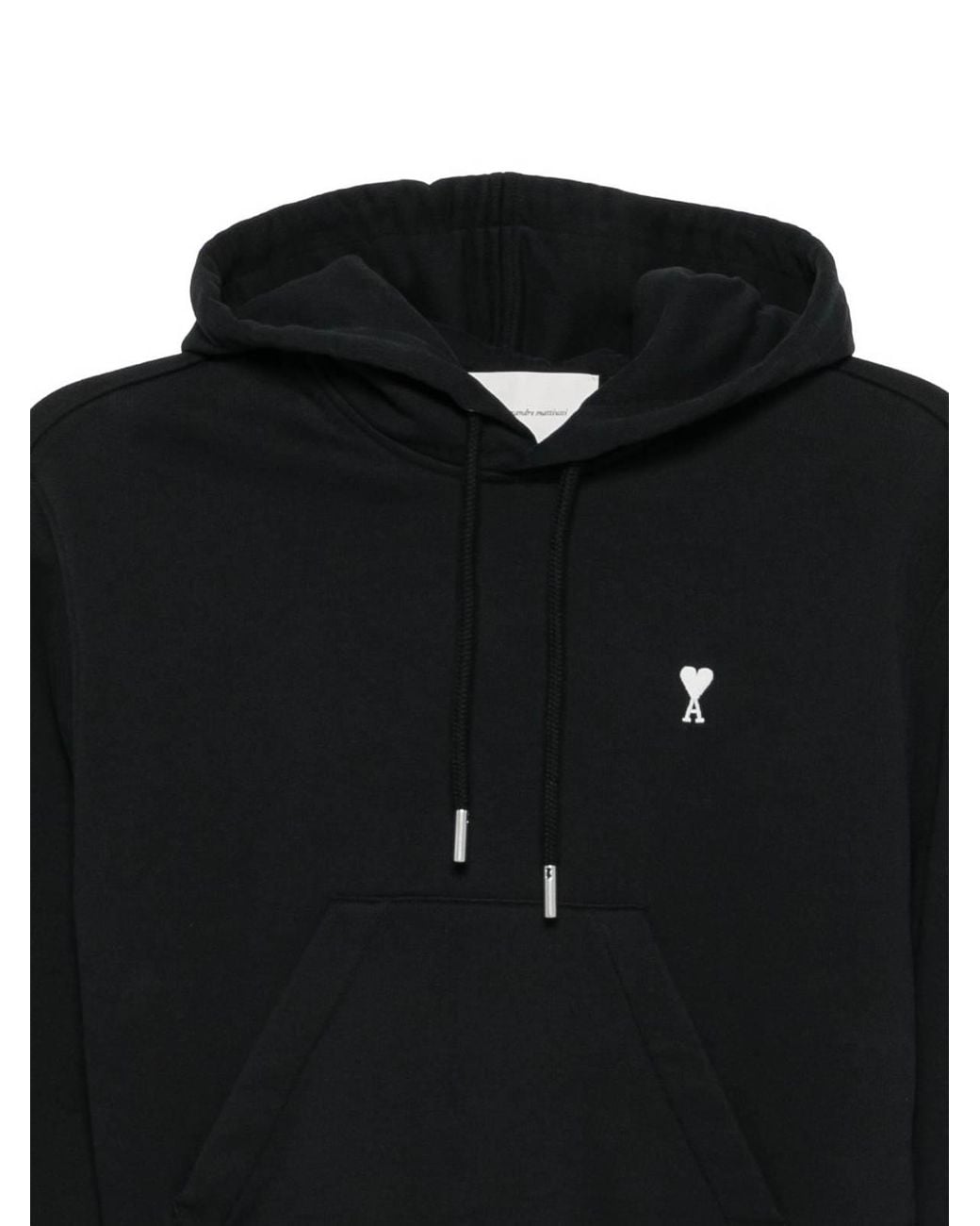 AMI Black Ami De Coeur Cotton Hoodie