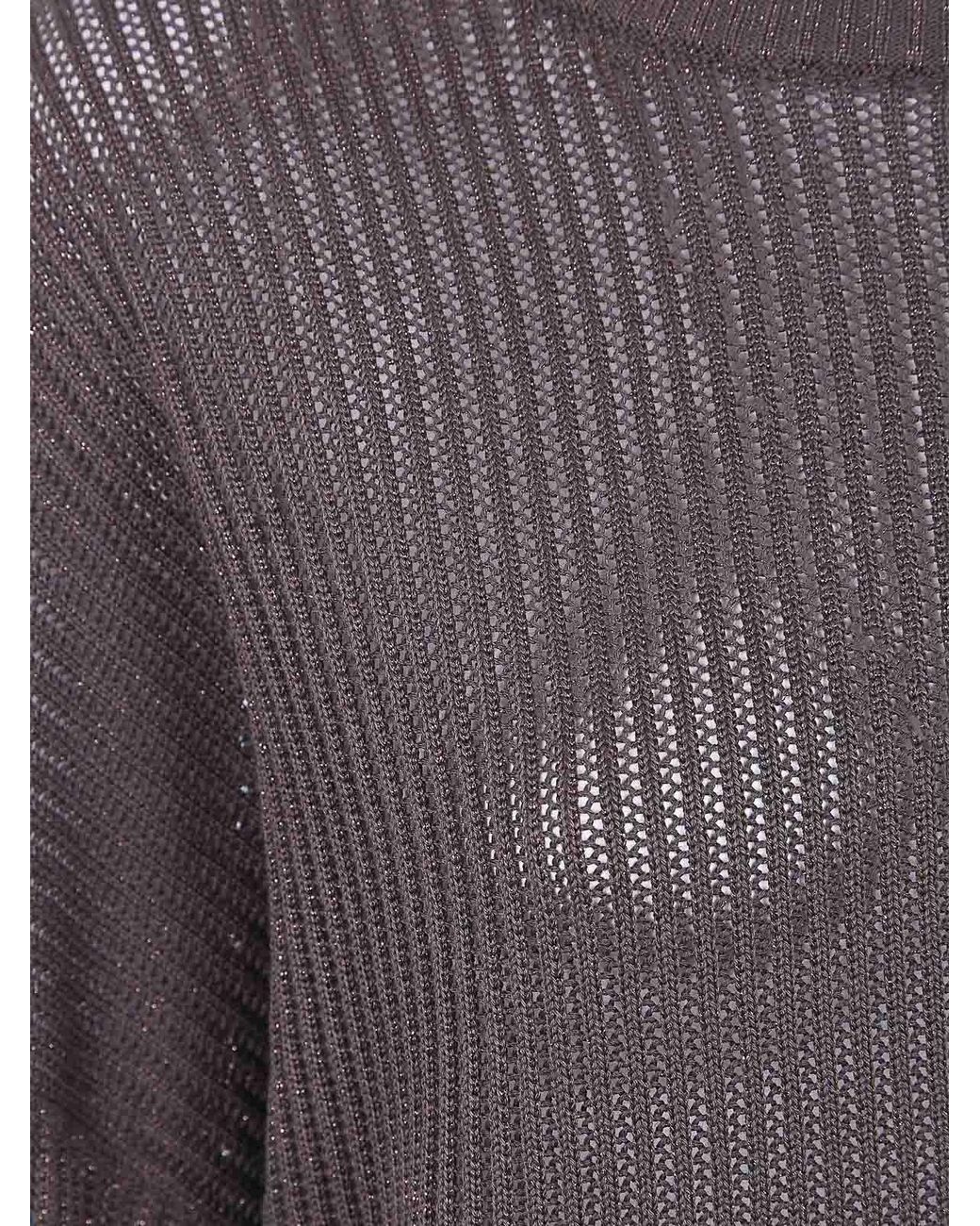 Brunello Cucinelli Gray Round Neck Sweater
