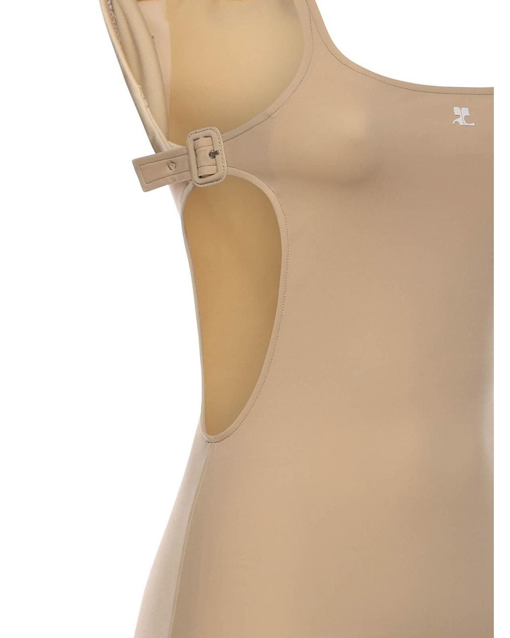 Courreges Natural Buckle Swimsuit