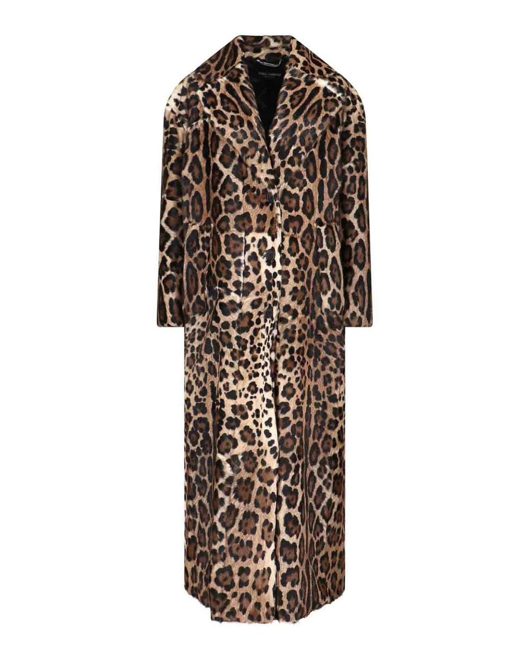 Dolce & Gabbana Multicolor Double-Breasted Goatskin Coat