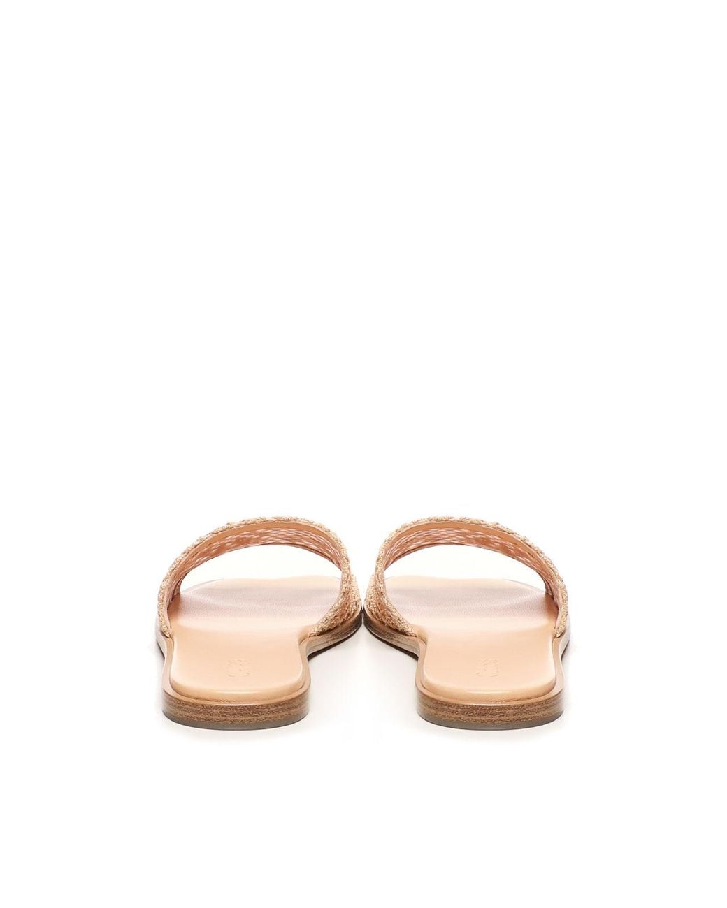 Chloé Natural Soleil Embroidered Woven Sandals