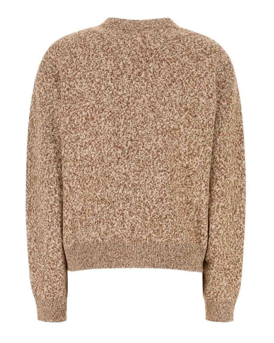 Versace Natural Moulin Cashmere-Blend Knit Boxy Cardigan