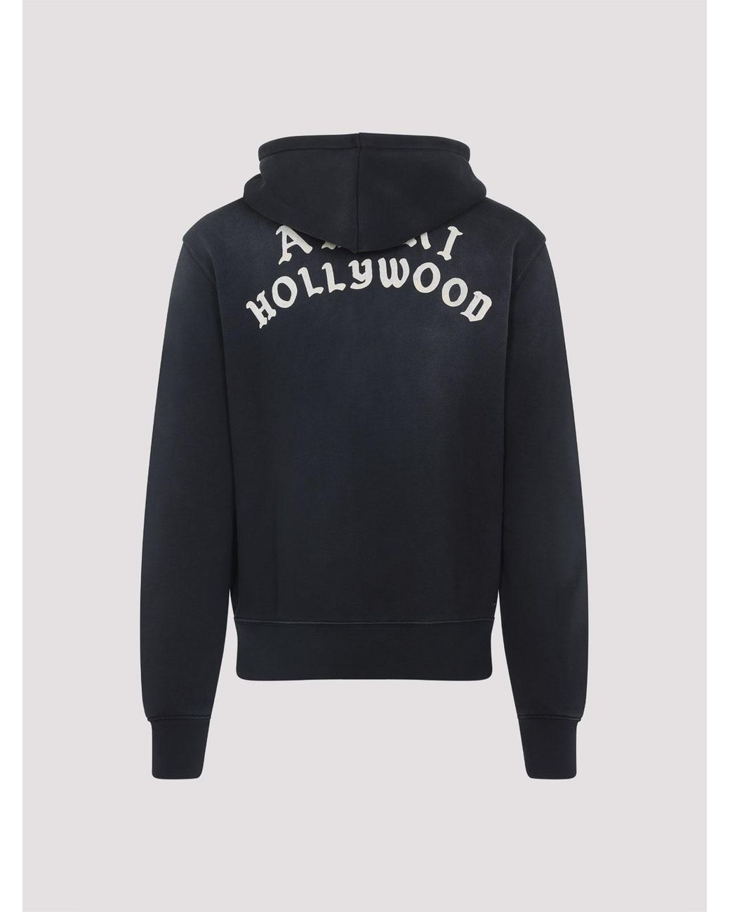 Amiri Black Faded Zip Sweatshirt With Logo Cotton for men