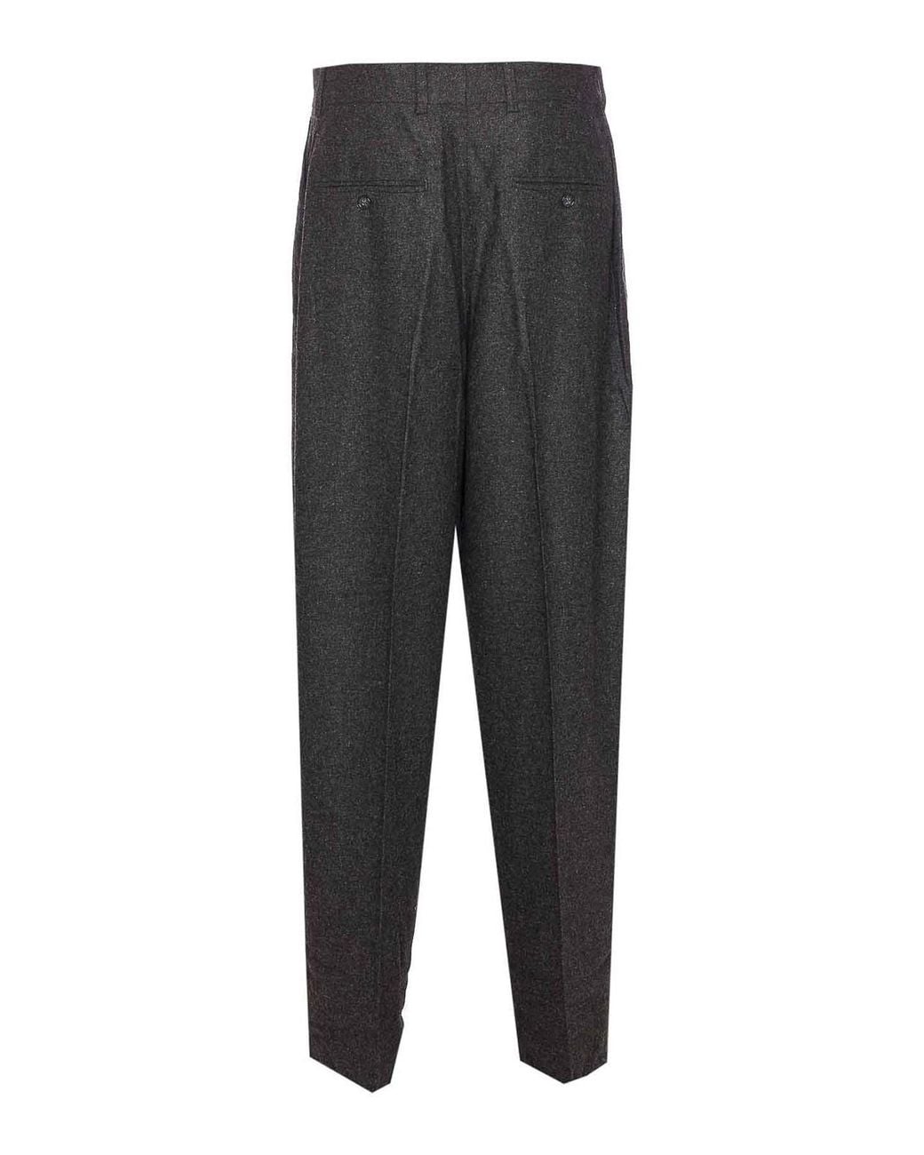Totême Gray Wide Flannel Pants